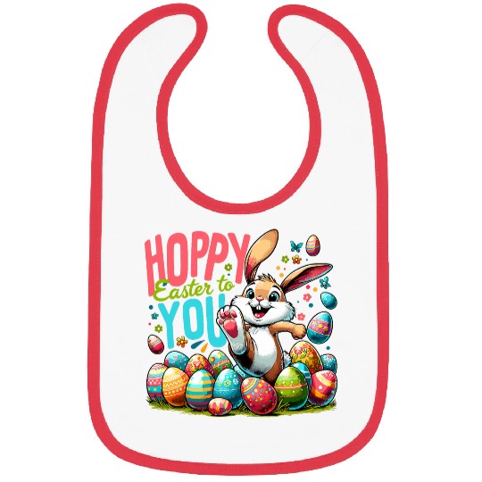 Hoppy Easter Easter Bunny Egg Hunting Bibs
