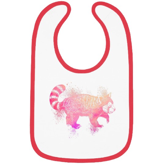 Panda Pet Colourful red panda Bibs