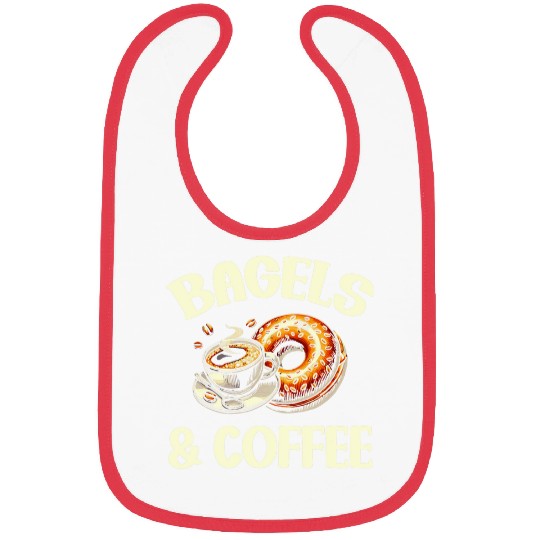 Coffee Fun Bagels Coffee Bagel Lover Bakery Bibs