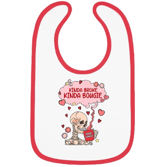 Coffee Fun Kinda Broke Kinda Bougie Snarky Skeletons Coffee Bibs