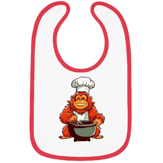 Orangutans Hobby Chef Cooking Monkey Jungle Bibs