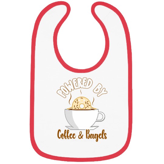 Coffee Fun Bagel Breakfast Brunch Bagel Bibs