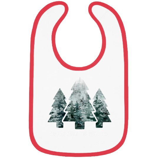 Camping Under the Mistletoe Christmas Tree Hiker Camper Bibs