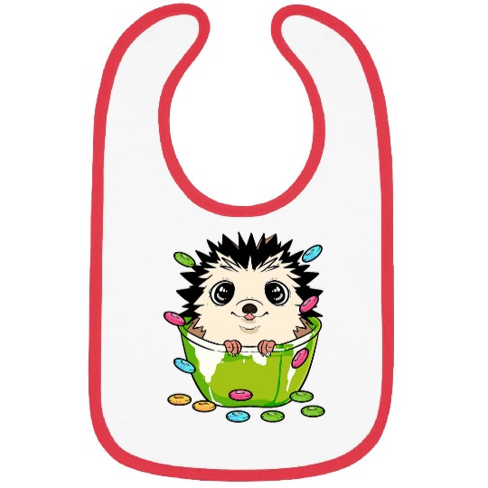 Hedgehog Cereal Cute Animal Lover Bibs