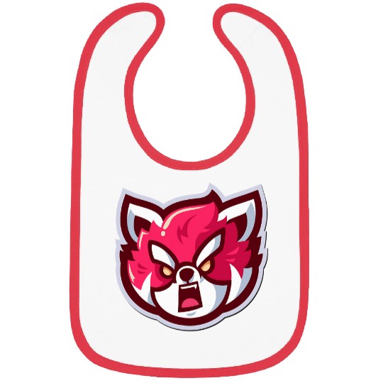 Panda Pet Angry Red Panda Bibs