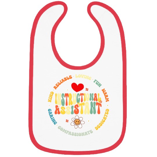 Instructional Assistant Crew 100th Day School Teacher Aide 3 Bibs