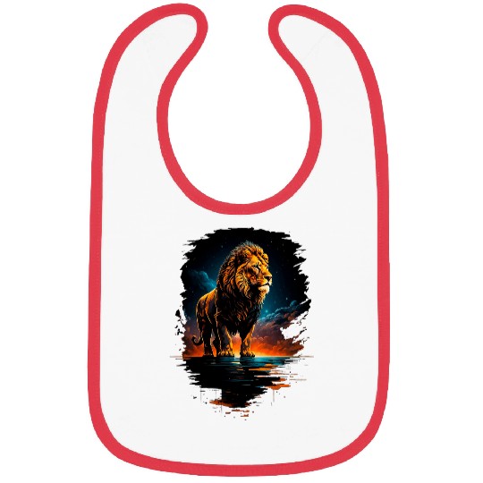 Lion Pet Powerful And Courageous Lion Great Lion 3 Bibs