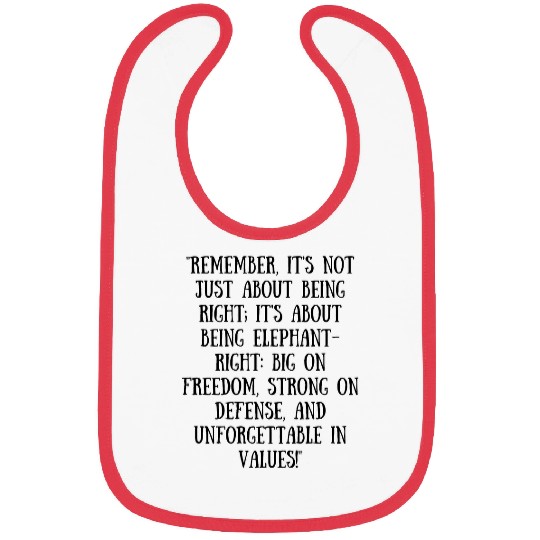 Elephant Pet Wisdom Conservative Values Unleashed 3 Bibs