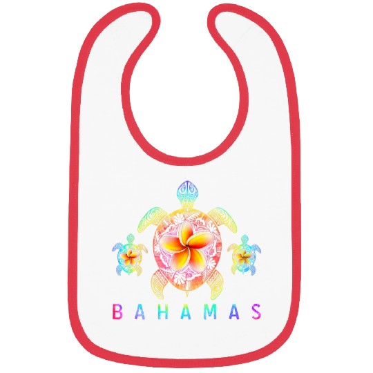 Turtle Pet Bahamas Trip 2024 Tie Dye Sea Turtle Summer Vacation 0013 Bibs
