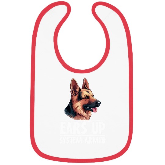 Ears up System armed German Shepherd Cute Dog Bibs