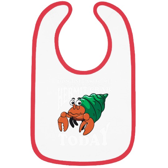 Hermit Crab Lover Crustacean Introvert Humor Bibs