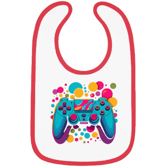 Dot Day Polka Dots Dotted Gaming Kids Boys Youths video game Bibs