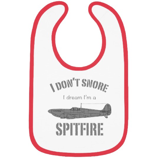 I dont snore I dream Im a Spitfire Bibs
