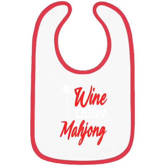 Wines Fun Play Mahjong Chinese Board Game Player Solitaire Bibs