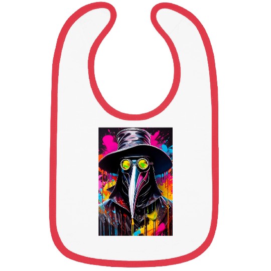 Cryptid Dystopian Post Apocalyptic Wasteland Graffiti Design Bibs