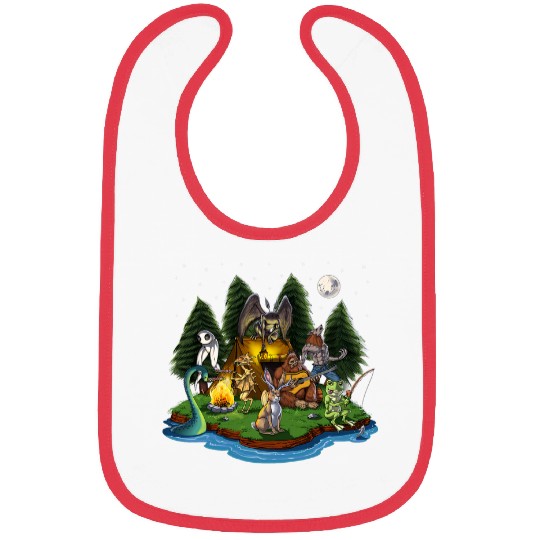 Cryptozoology Cryptid Creatures bigfoots Jackalope Werewolf Bibs