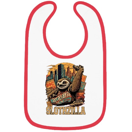 Sloth Pet Japan Slothzilla Kaiju Anime Manga Sloth Bibs
