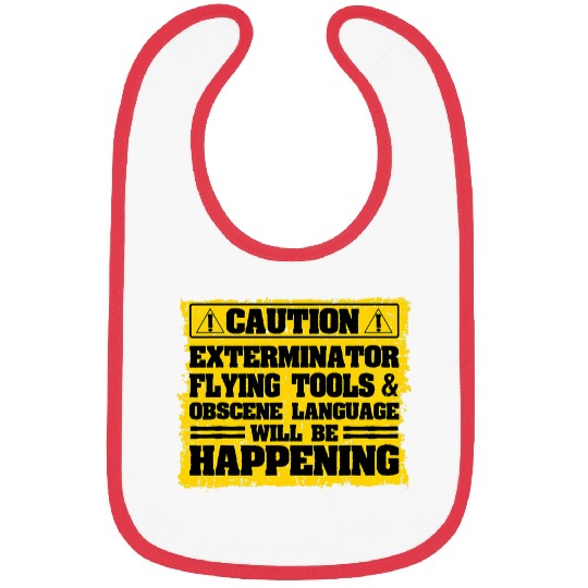 Exterminator Pest Control Eradicator Terminator Flying Tools Bibs