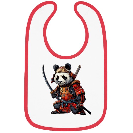 Panda Pet Anime Panda Samurai Ninja Bibs