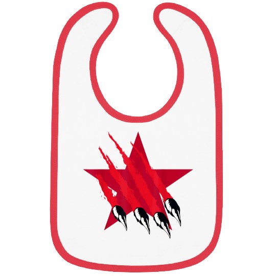 Bear Pet Red Norcal Star With Bear Claw Bibs