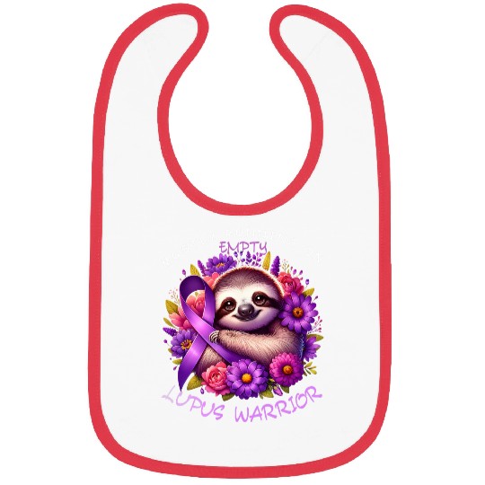 Funny lupus sloth mostly running on empty Design 1 Bibs