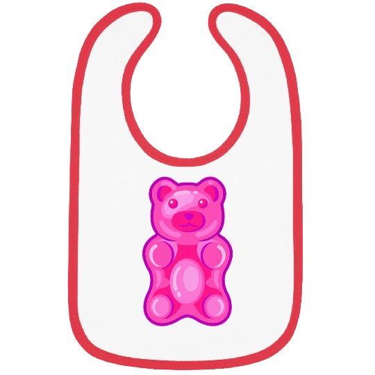 Bear Pet Pink Gummy Bear Candy Bibs