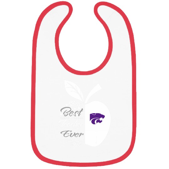 Kansas State Wildcats Teacher Ever Half Apple Bibs