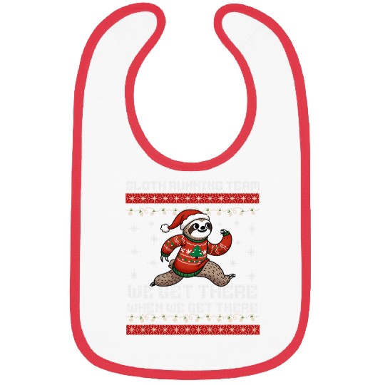 Funny Sloth Christmas 5k Running Team Squad xmass Fun Run Bibs