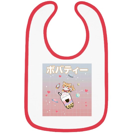 Bear Pet Bubble Milk Tea Boba Cute Bear Kawaii Aesthetic Bibs