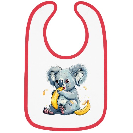 Koala Pet Banana Koala Bear Animal Art Banana Fruit Cute Koala Bear Bibs