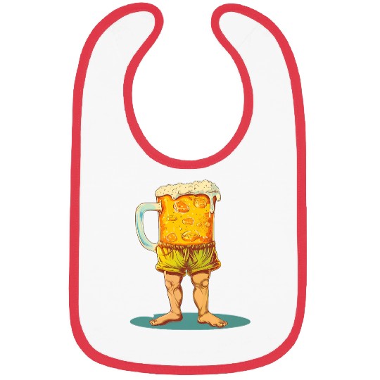 Beer Fun Vacation Beer in Swim Trunks Costume Bibs