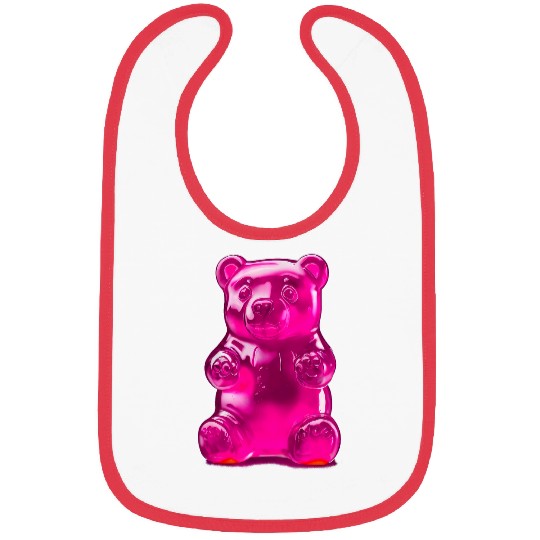 Bear Pet Pink Gummy Bear Bibs