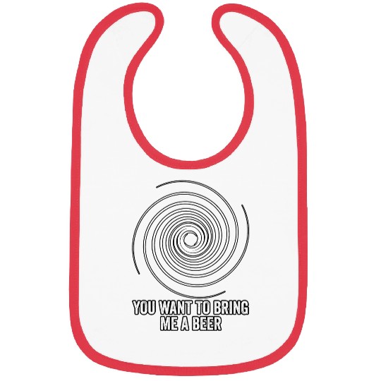 Beer Fun Gift For Men Hypnosis Mind Control Swirl Bibs