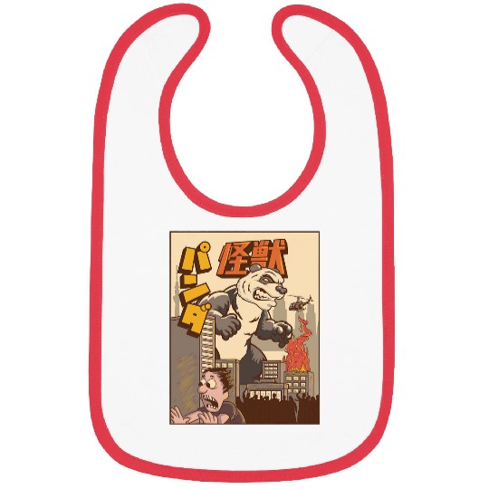 Panda Pet Kaiju Panda Japanese Monster 2 Bibs