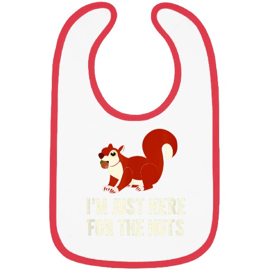 Squirrel Pet Funny Passover Seder Gift Just Here For The Nuts Squirrel Bibs