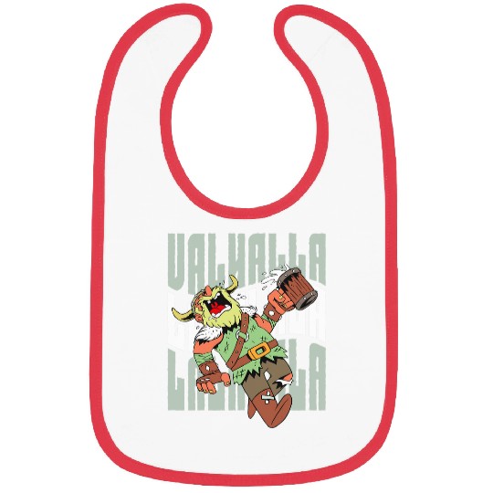 Beer Fun Valhalla Lalalla Drinking with Odin Funny Viking Beer Bibs