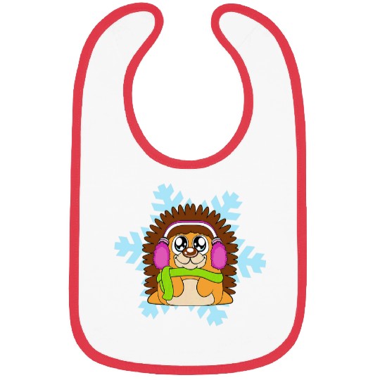 Hedgehog Pet Christmas Balls Winter Snowflake Snow Bibs