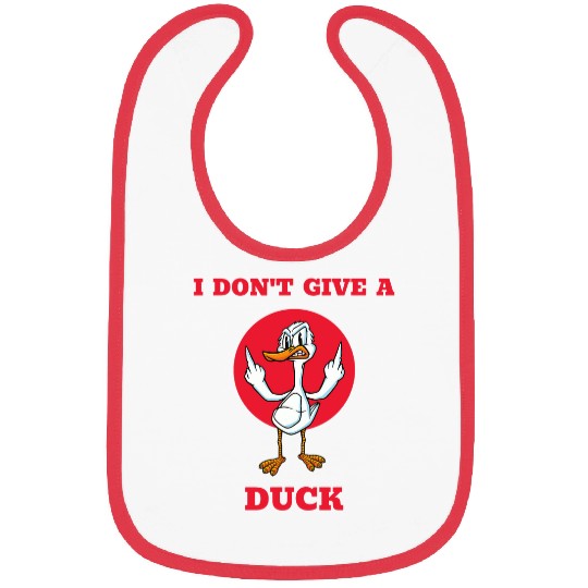 Duck Pet I Don t Give A Duck Funny Angry Duck Bibs