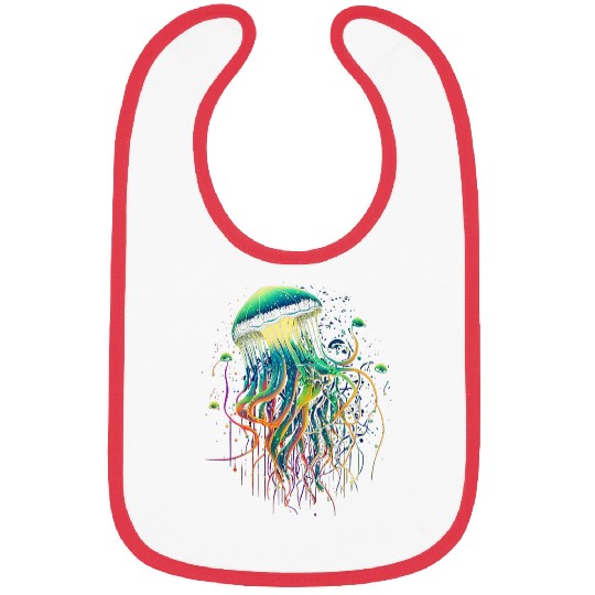 Jellyfish Ocean Animal Scubas Diving Jelly Fish 8 Bibs