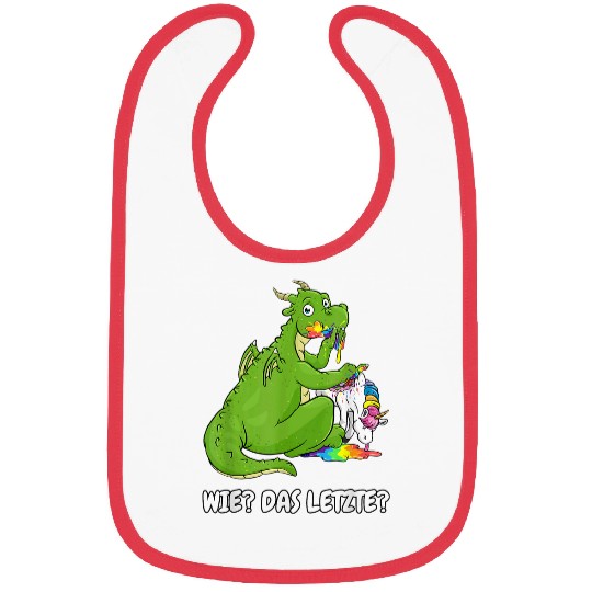 Dragon Pet the last dragon eats unicorn Bibs
