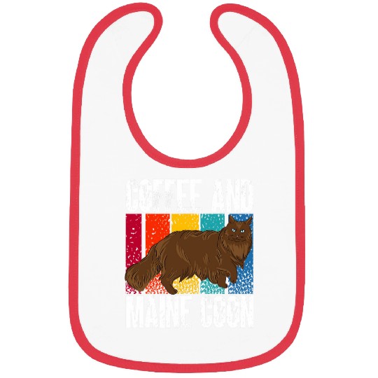 Coffee Fun Retro Coffee And Maine Coon Bibs
