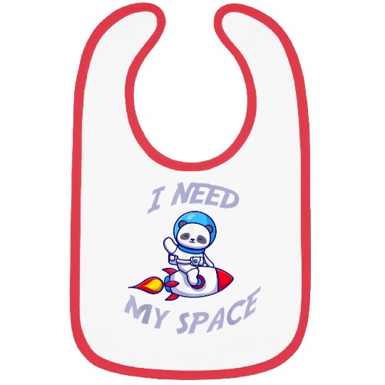 Panda Pet Astronaut Panda Bear Cute Spaceship Animals I Need Space Bibs