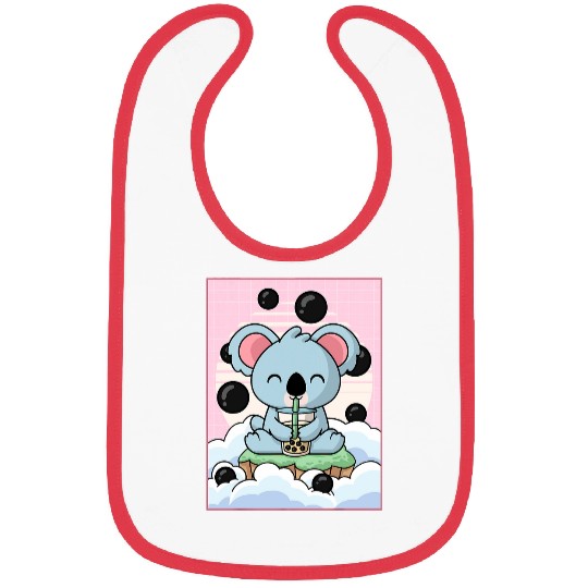 Koala Pet Bear Bubble Boba Milk Tea Japanese Aesthetic Bibs
