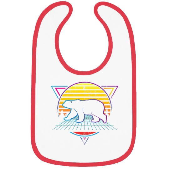 Bear Pet Retro Polar Bear Bibs