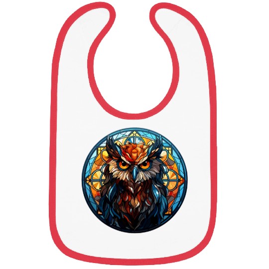 Owl Pet Aesthetic Stained Glass Owl 1 Bibs