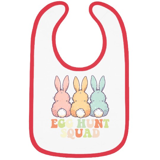 Egg Hunt Squad Easter Egg Hunting Crew Bunny Matching Family Bibs
