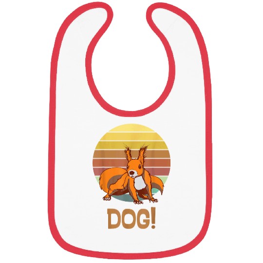 Squirrel Pet Funny Retro Dog Distraction Squirrel Chasing Reversal Bibs