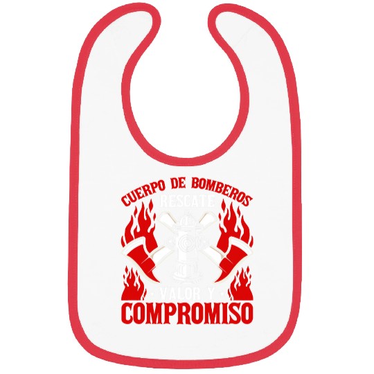 Firefighter Job Fires Corps Rescue Courage and Engagement Bibs