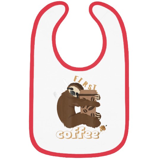 Coffee Fun But First Coffee 8 Bibs