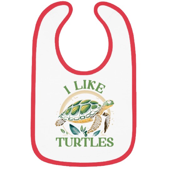 I Like Turtles Sea Turtles Lover Bibs